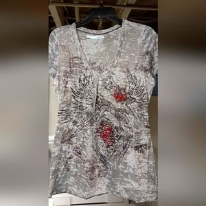 Maurice's short sleeve slub knit size Large